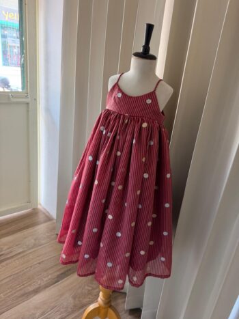 Rosy Polka Charm Dress
