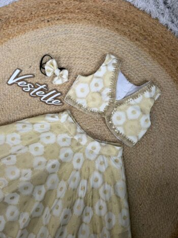 Elegant Gold & Ivory Festive Kids Outfit Set