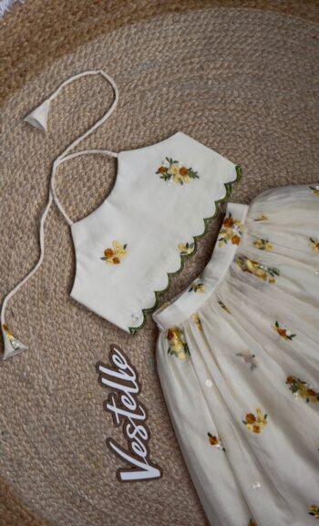 Buttercup Bloom Embroided Co-ord Set for Girls