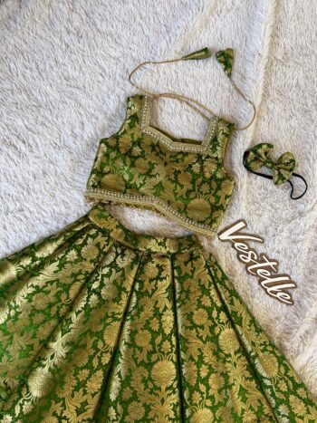 Royal Emerald Banarasi Lehenga