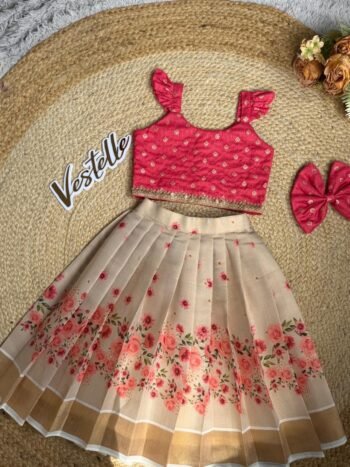 Blushing Rose Kids Lehenga Set