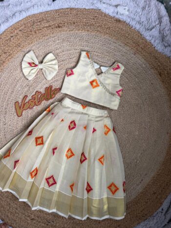 Festive Ivory Embroidered Lehenga